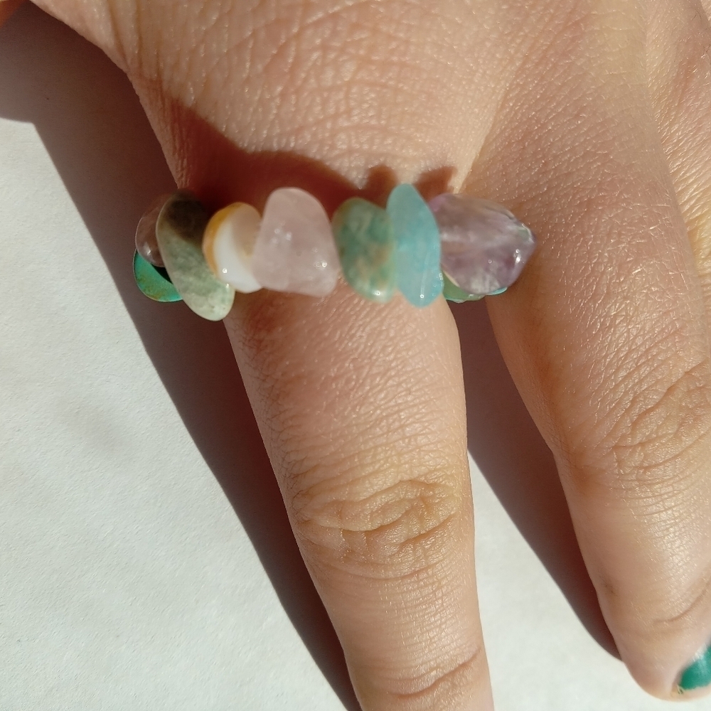 5/$25 Multicolor stone ring boho bohemian western bohochic bohowestern sz8